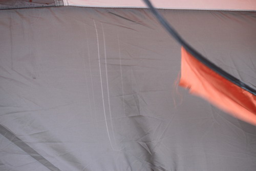 Claw Marks from a Polar Bear in the Satellite Terminal Tent