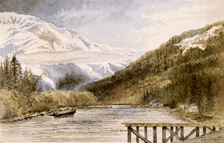 [ L’embouchure de la rivière Homathko à Bute Inlet, Whymper, Frederick, ca. 1837-1901, BCA PDP00109 ]