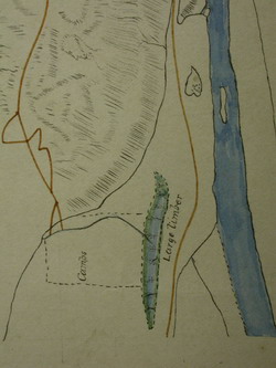 [ Waddington Map, Main Camp, Copy of Original Map, Alfred Waddington, British Columbia Surveyor General Branch Vault, Original Maps, 47 TY1 ]